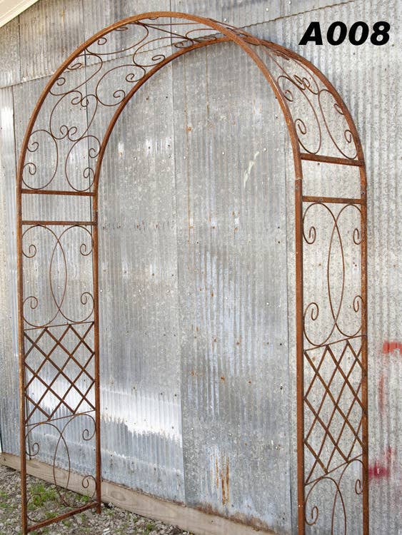 Scroll Arbor Garden Trellis Arch for wholesale by Garden Iron And More