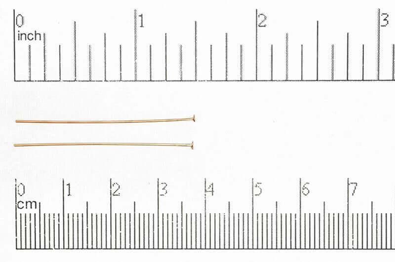 Continental Beads - Wholesale Craft supplies - 1.5 Inch Head Pin - 24 Gauge Dead Soft Wire - Available in Multiple Finishes - Made from Brass - Sold by 1/4lb - H/P1.5DS