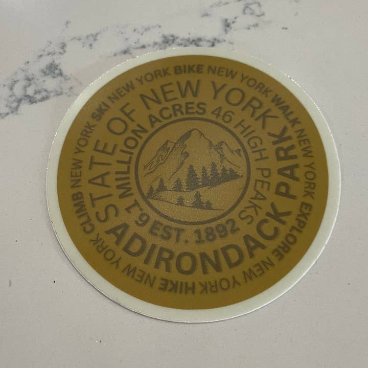 Just Wandering Co. - Wholesale Sticker - ADK Mountain Marker Sticker, Hiking Gift, 46, Water Bottle5