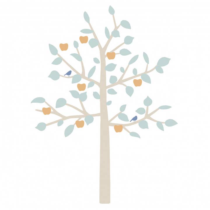 Autocolante Gigante - Grande Macieira Bebé Azul por atacado de Mimilou