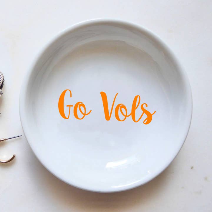 Go Vols Ring Dish / University of Tennessee for wholesale by CourtPerkDesigns LLC