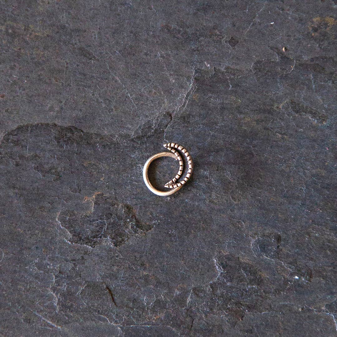 JAYA MOKSHA – wholesale Nose ring – Silver Moon Nose Stud / Sterling Silver Crescent Moon Stud2