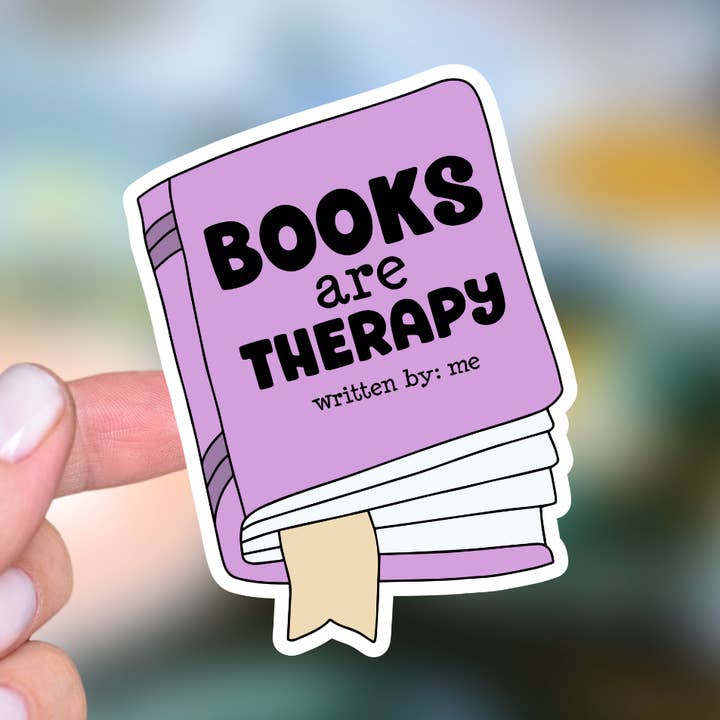 Book Lover Self-Care Sticker - Book Therapy for wholesale by The Bookmark Coven