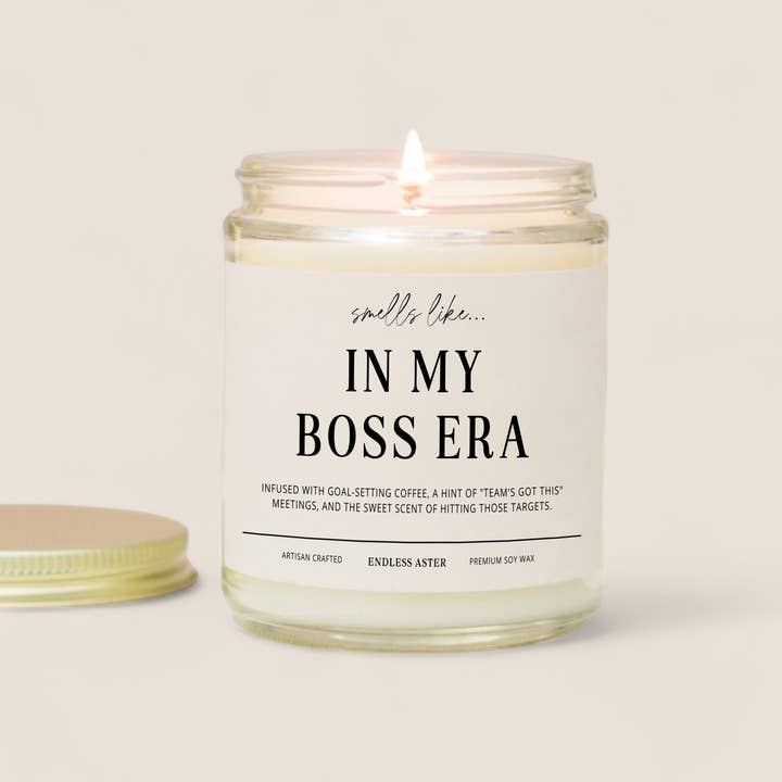 In My Boss Era - Bougie en pot de soja de 8, 16 oz, Career, Business pour la vente par Endless Aster