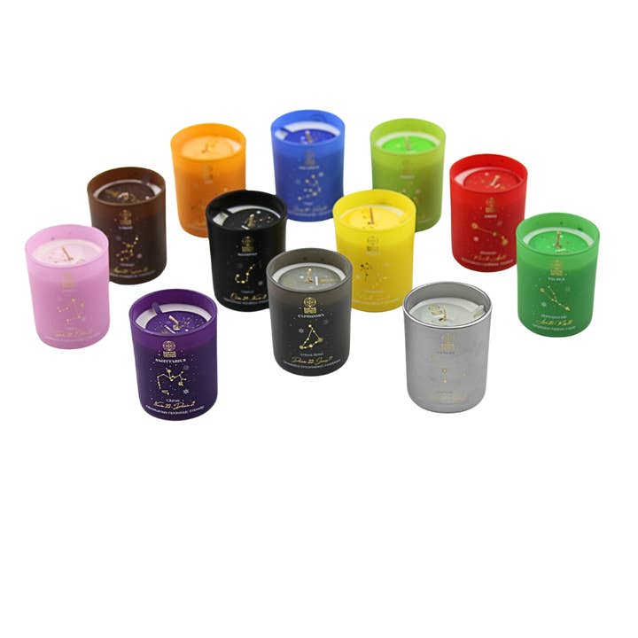 Earths Elements Wholesale - Wholesale Jar/Filled Candle - Zodiac Candle Set - pack of 24