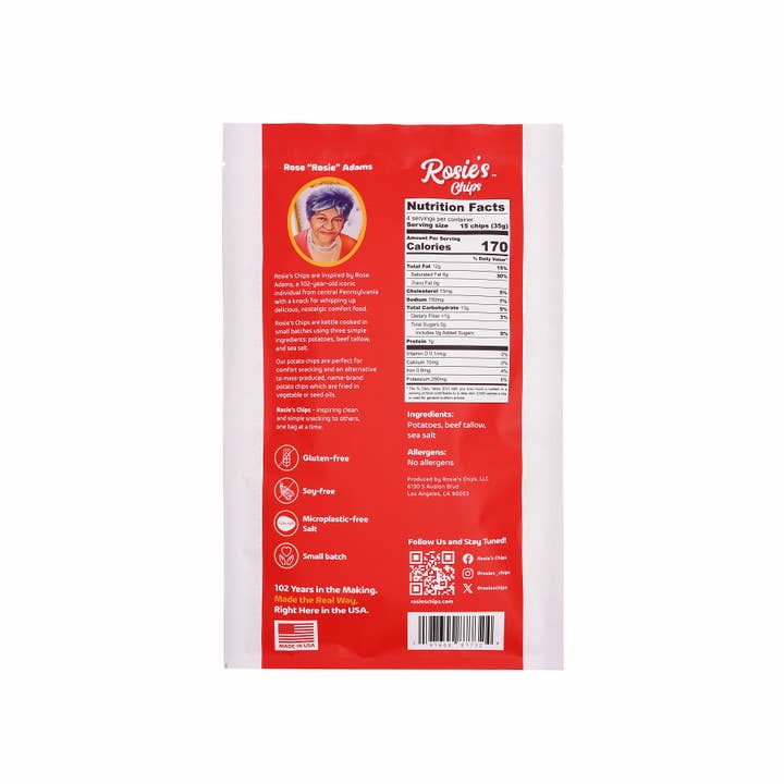 Rosie's Chips - Wholesale Chips - Tallow Potato Chips - Sea Salt | Rosie's Chips2