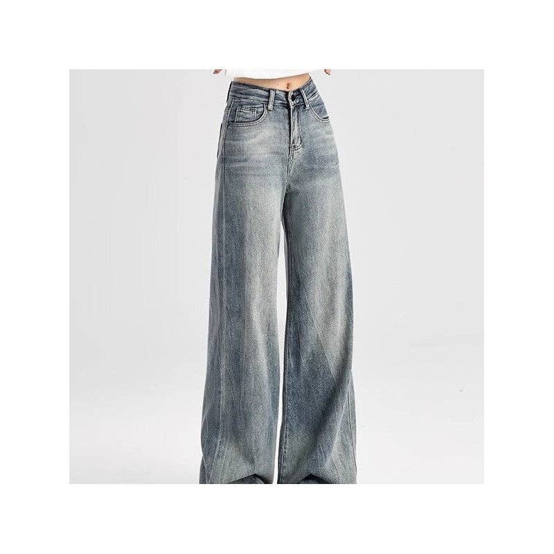 BLUE Vintage High Waist Wide Leg Jeans for wholesale on Faire1