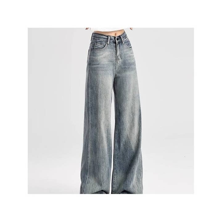 BLUE Vintage High Waist Wide Leg Jeans for wholesale on Faire1