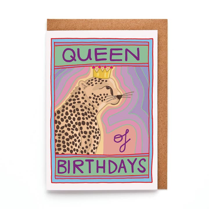 Queen Of Birthdays | Geburtstagskarte für Frauen | Mini-Karte im Format A7 für den Großhandel von You've Got Pen On Your Face