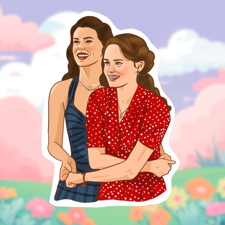 Grappige waterdichte vinylsticker voor meisjes van Gilmore voor wholesale door Cocollama Design