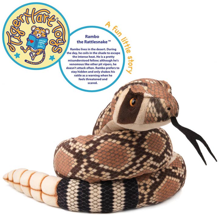 VIAHART Toy Co. – wholesale Stuffed/plush toy – Kids & baby – Rambo The Rattlesnake - 55 Inch Stuffed Animal Plush2