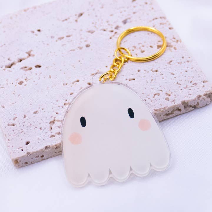 Tilda&Theo - Wholesale Keychain – Women's - Keychain Ghost Halloween Acrylic Gift Autumn1