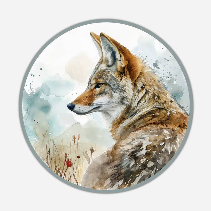 Coyote-sticker, PNW-vinylsticker voor wholesale door CMarie Northwest