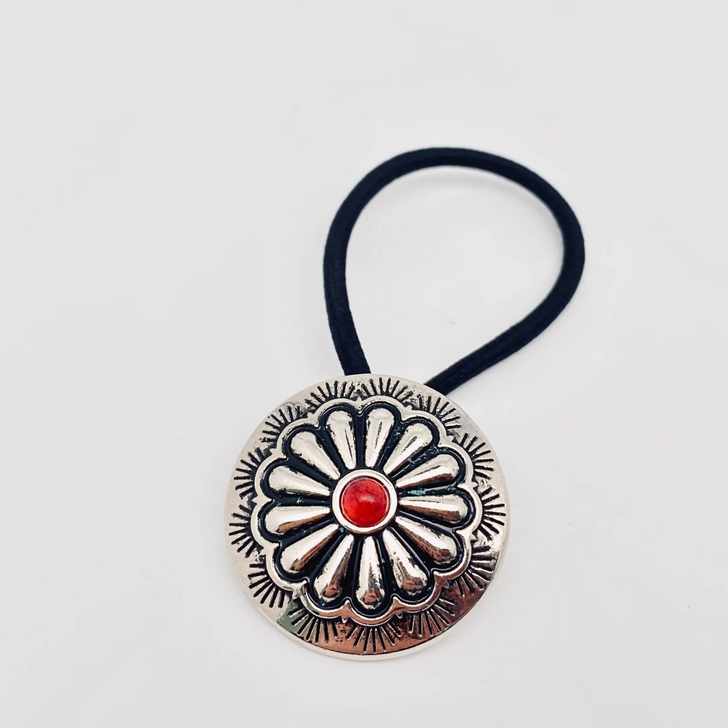 Mio Queena – wholesale Hårsnoddar – Dam – Vintage västerninspirerat hårband med sten - WJ2