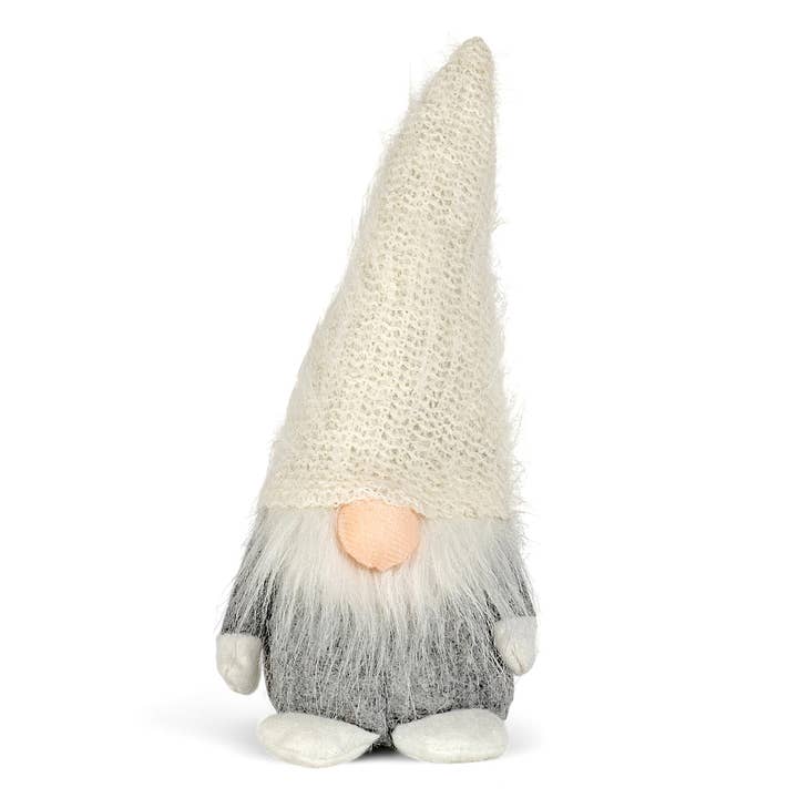Décoration de Gnome en Tissu avec Chapeau Blanc (taille M) pour la vente par Clever Monsters