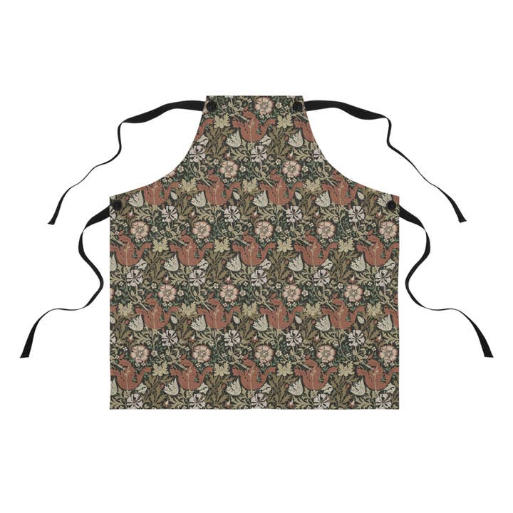 Kitchen Apron inspired by William Morris - Compton Collection (Moor Cottage) for wholesale by Willy Morris Home Emporium