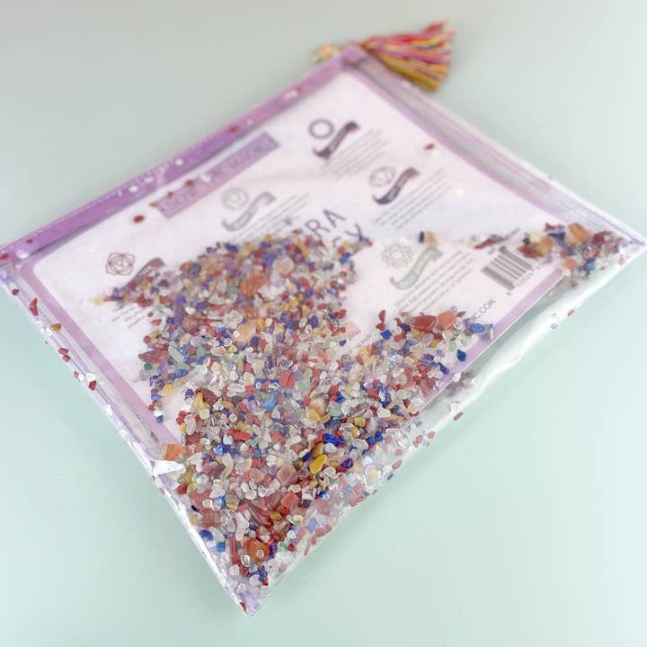 Sow the Magic - Wholesale Makeup/Cosmetic Bag - Chakra Energy Gemstone Cosmetic Bag2