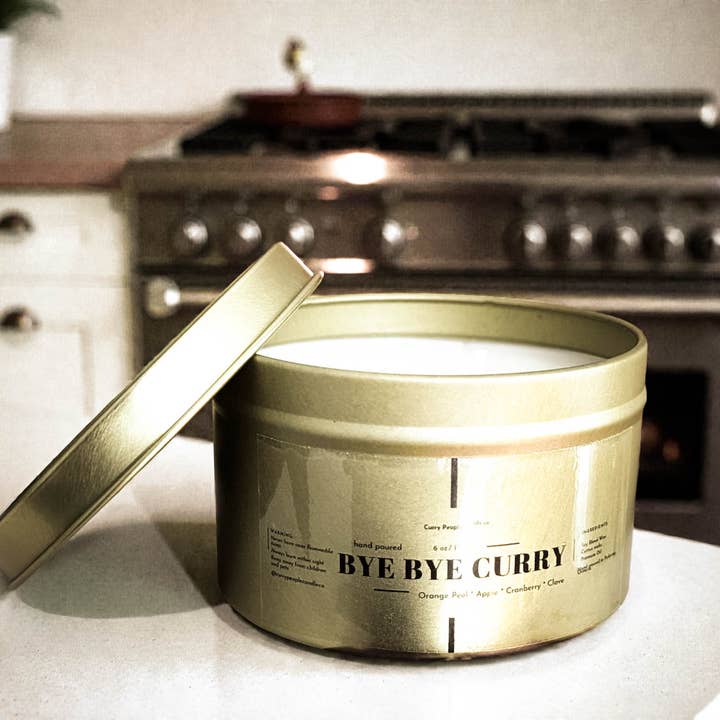 Bye Bye Curry | 6 oz | Tin | Sojalys for engroshandel hos Curry People Candle Co