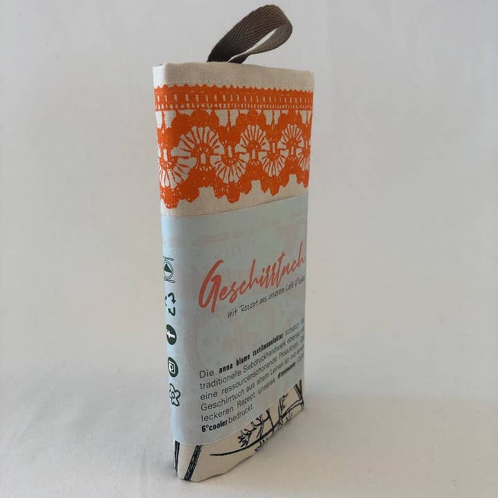 Linen Tea Towel - Carrot Cake for wholesale by anna blume textilmanufaktur