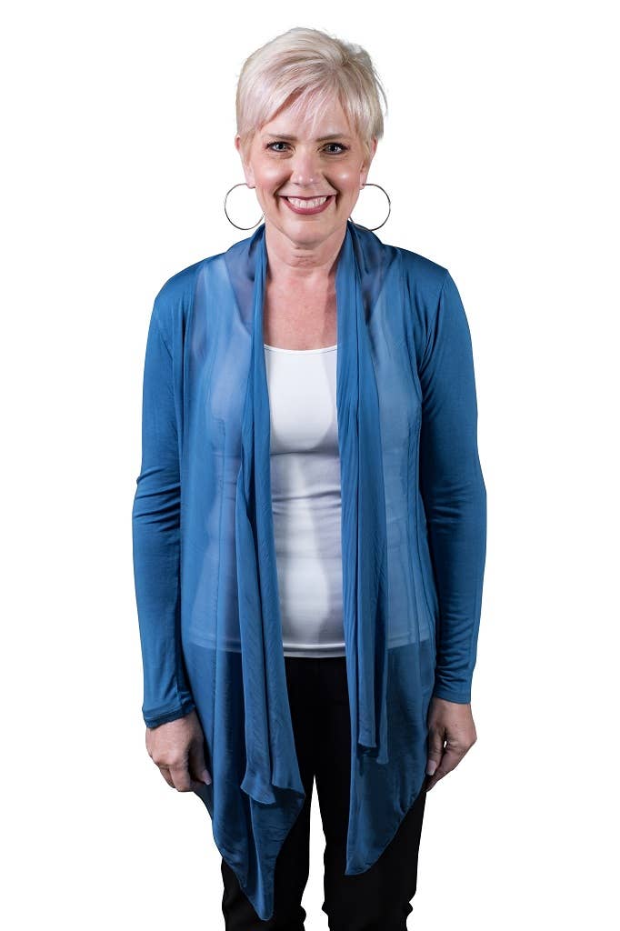 TINA Stephens Italy/Tees By Tina – wholesale Kofta - Dam – Carla Open Cardi w/Silk Trim (CLS201)22