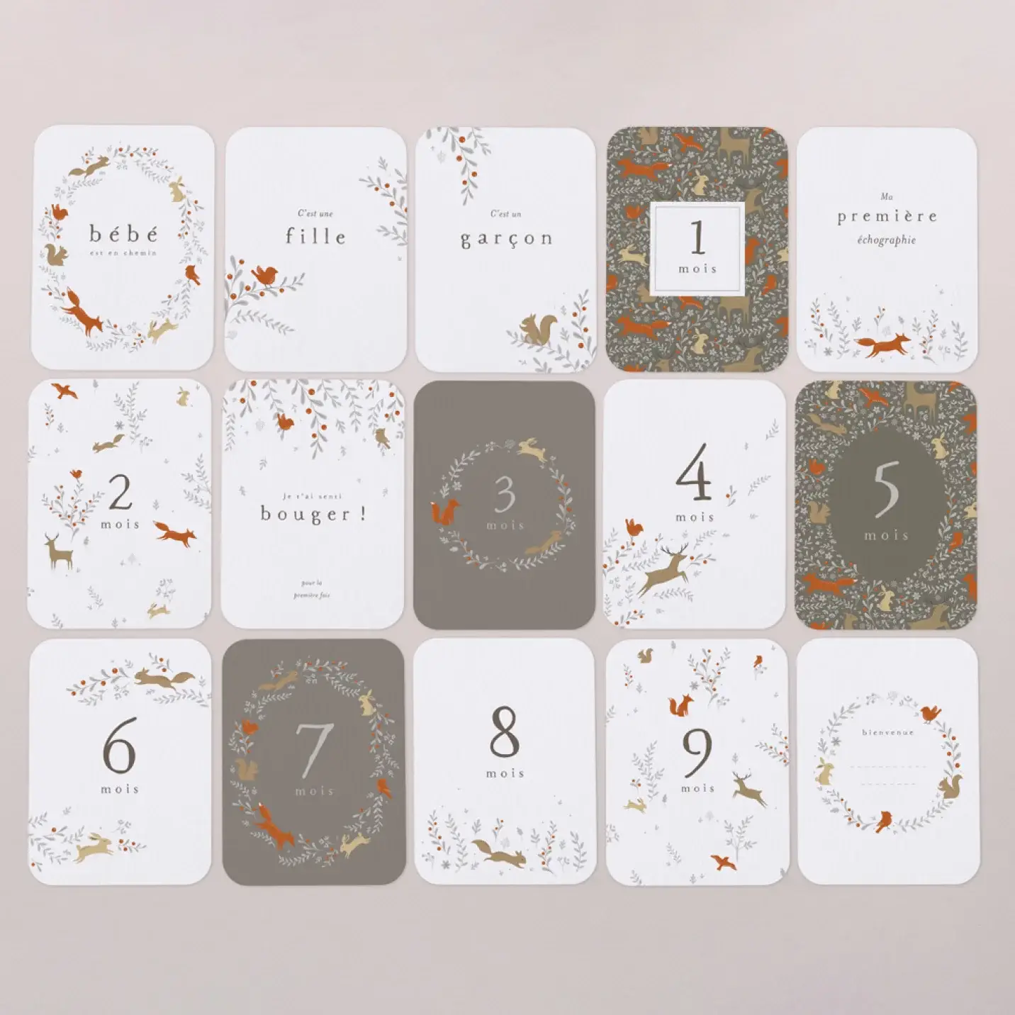 Cotton Bird - Wholesale Baby Card - Babybump stage cards - Hazelnut3