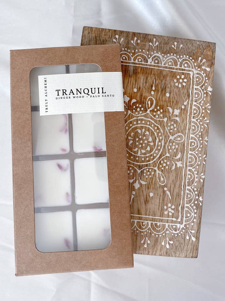 Tranquil - Ginger Wood & Palo Santo Wax Melts {set Of 8} for wholesale by Truly Alchemi