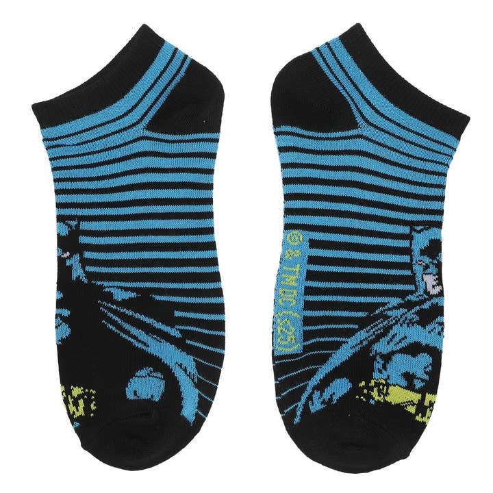 Bioworld Merchandising - Wholesale Socks - Women's - DC Comics Batman & Joker 5 Pair Ankle Socks