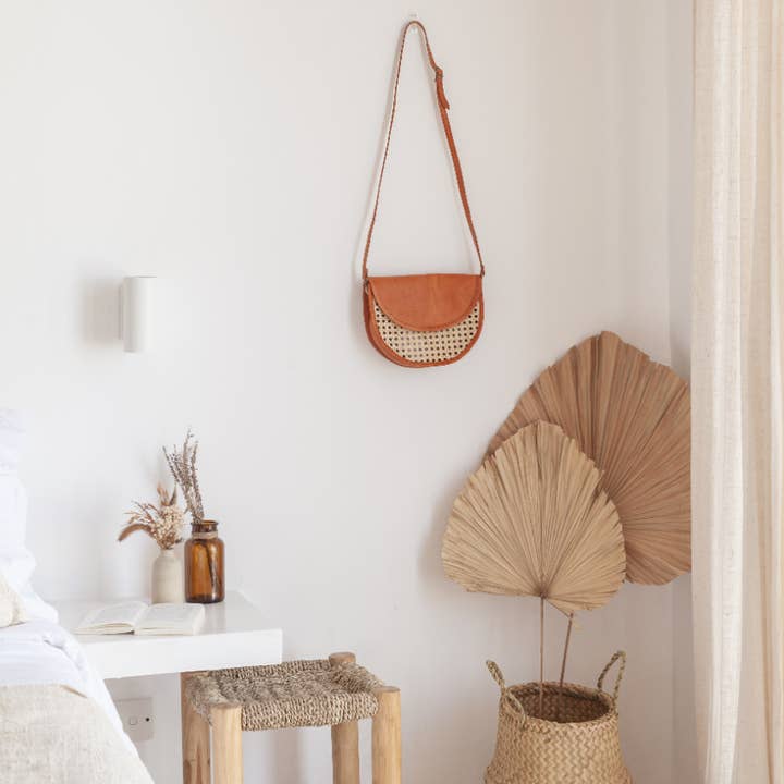 Village Thrive - Wholesale Crossbody Bag - Women's - Raja Leather and Cane Crossbody Bag2