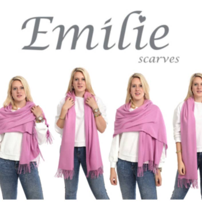 Emilie collection – wholesale Halsduk - Dam – Pashminasjal svart2