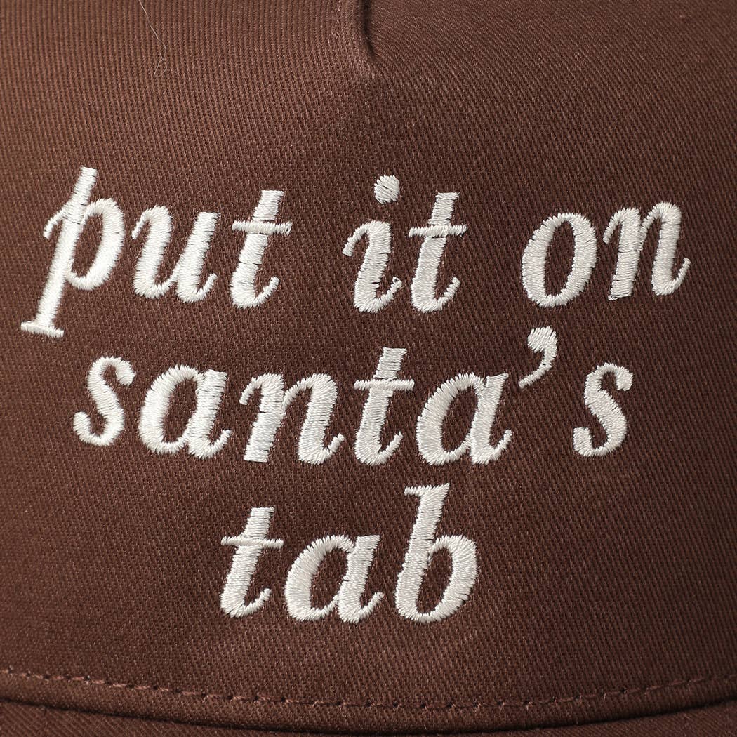 Fashion City - Wholesale Baseball Cap - Unisex - put it on santa's tab Text Embroidery Trucker Hat7