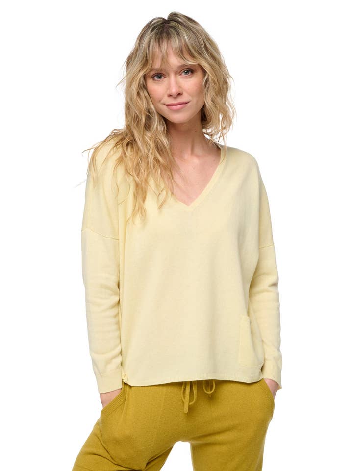APOIL Cashmere - Vente Haut en maille – femme - GERANIUM3