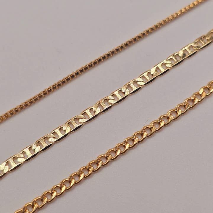 Fui fui jewelry llc - Wholesale Kids Necklace - Kids - Oro Brasilero 14K Gold Filled Boy & Girl Necklace with 2mm Chain and Crystal Eyes 16Dijes de niño y niña4