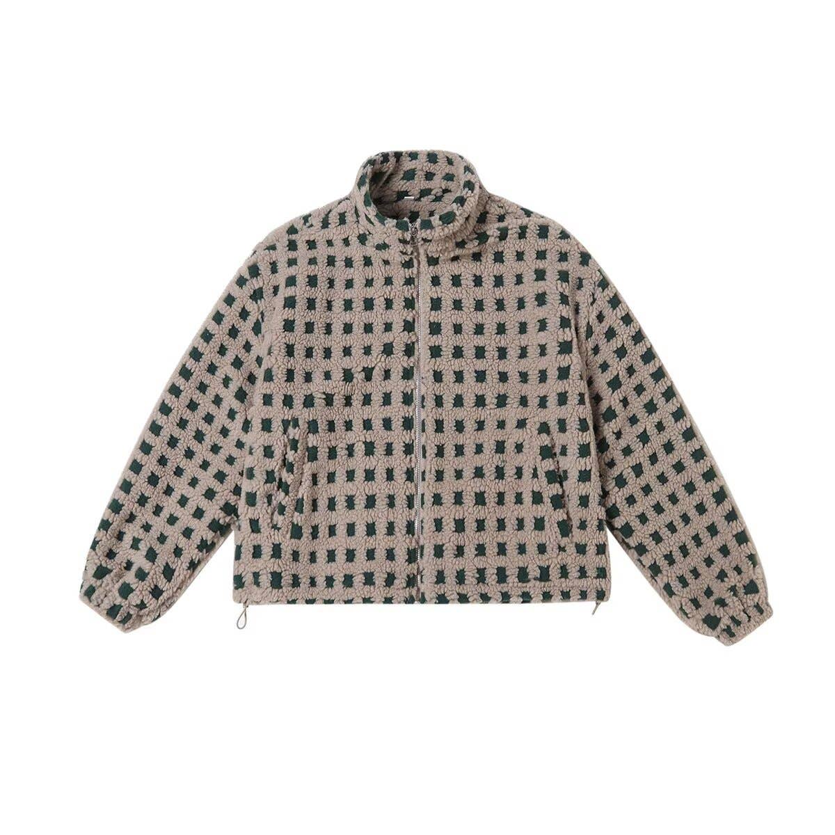 Hope & Sunshine - Wholesale Jacket - Women's - Plaid Lambswool Fashion Jacket0