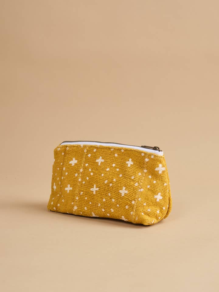 Trousse Mustard Crosses & Dots per la vendita all'ingrosso da parte di Jenna Bee