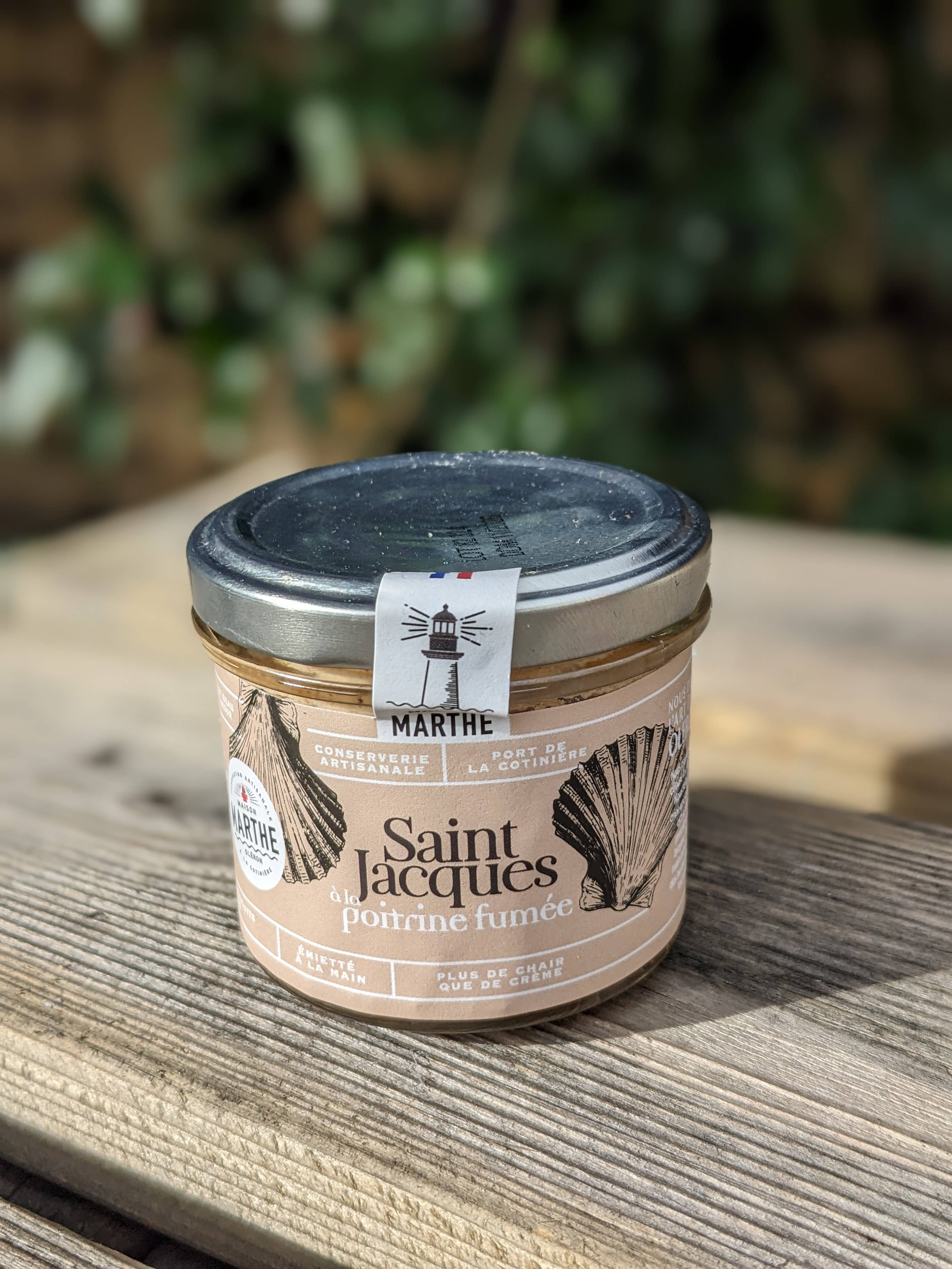 Conserverie Artisanale Maison Marthe - Oléron - Wholesale Fish/Seafood - Scallop with smoked breast - 90 g