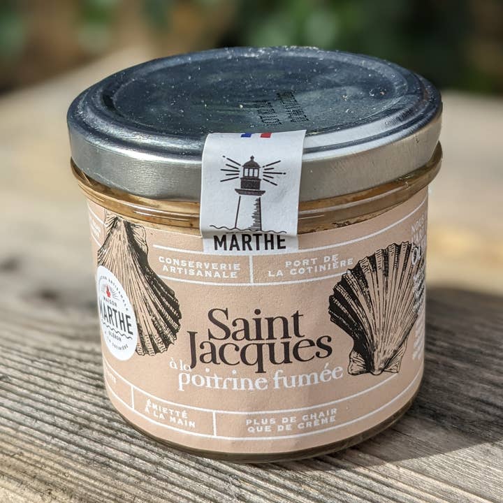 Scallop with smoked breast - 90 g for wholesale by Conserverie Artisanale Maison Marthe - Oléron