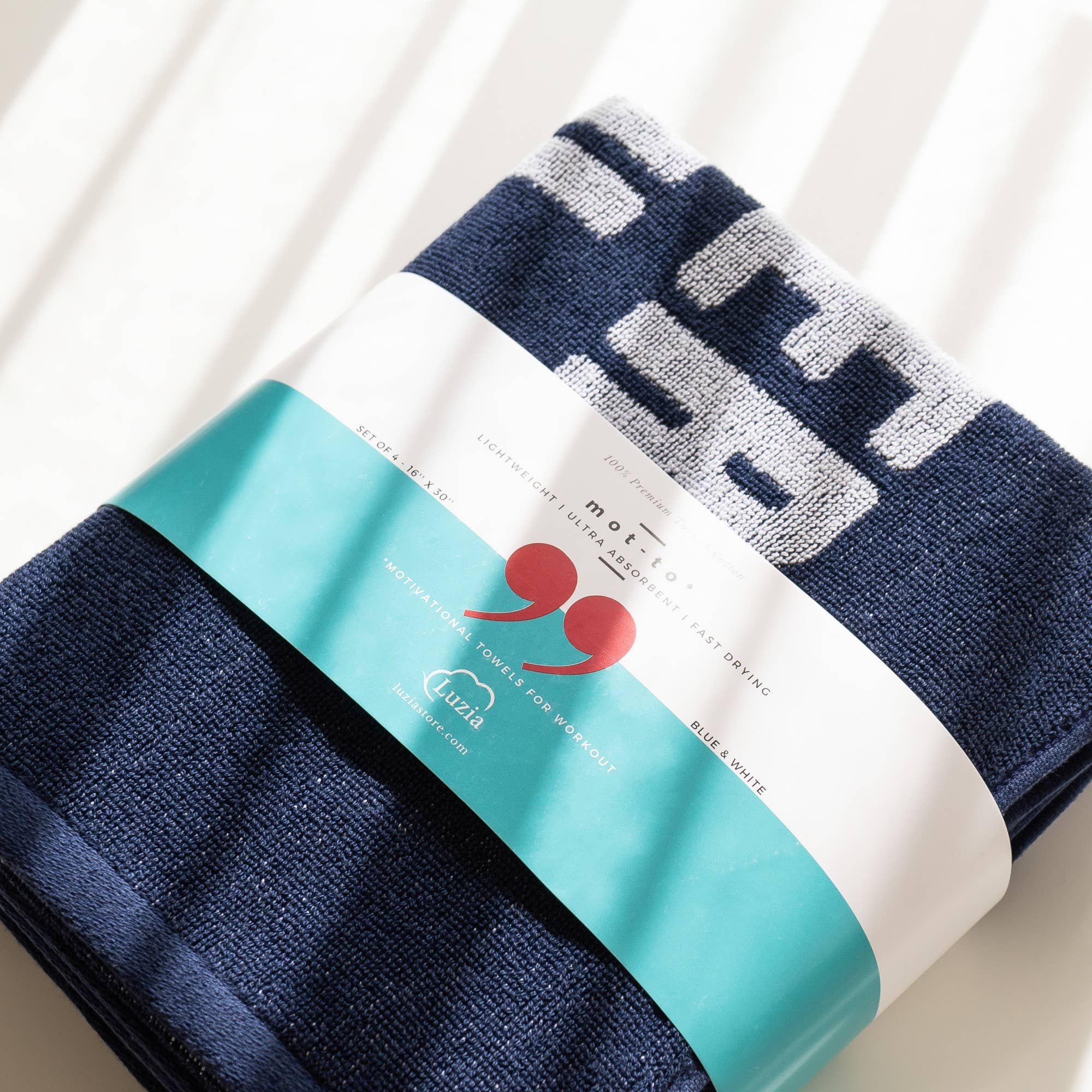 Luzia - Venta al por mayor Toalla deportiva - Conjuntos de toallas de entrenamiento motivacionales en azul6