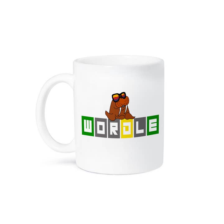 3dRose - Wholesale Coffee Mug - 3dRose, Funny Cute Wordle Walrus Word Game with Walrus Cartoon, Mug8