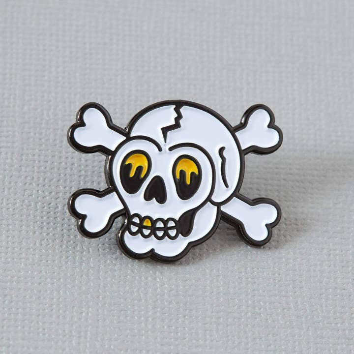 Punky Pins - Wholesale Lapel Pin/Button - Skull & Crossbone Tattoo Enamel Pin