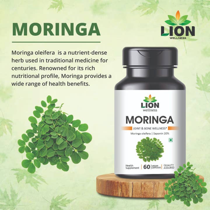 Lion Wellness - Wholesale Oral Supplement/Vitamin - Pure Moringa Capsules I 100% Organic & Vegan