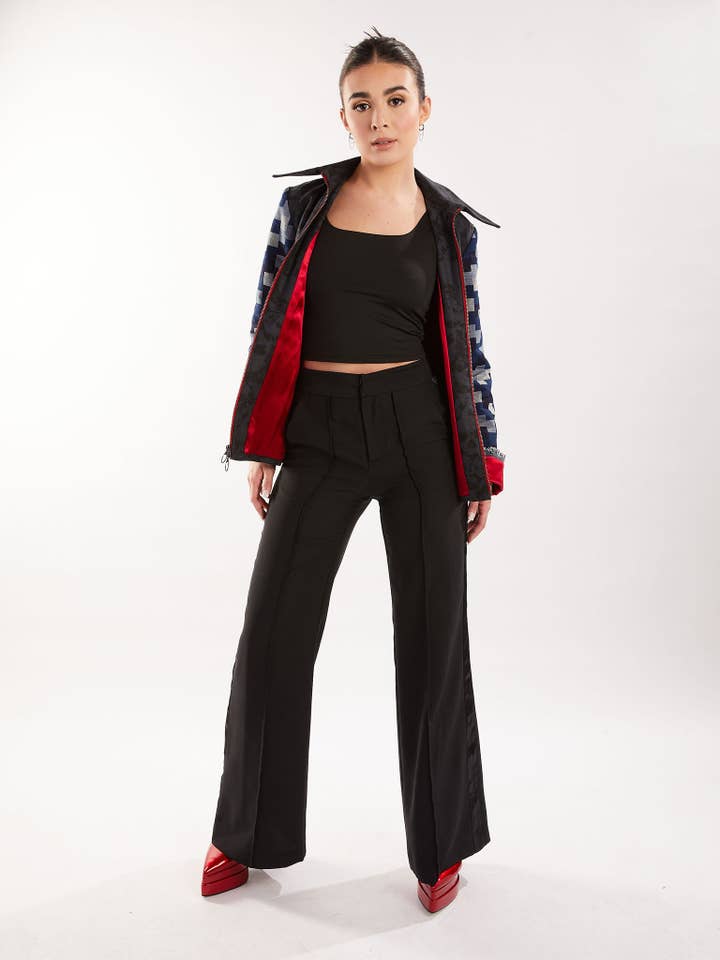 Amy Page DeBlasio - Wholesale Pants – Women's - Wide Leg Tuxedo Pants in Black8