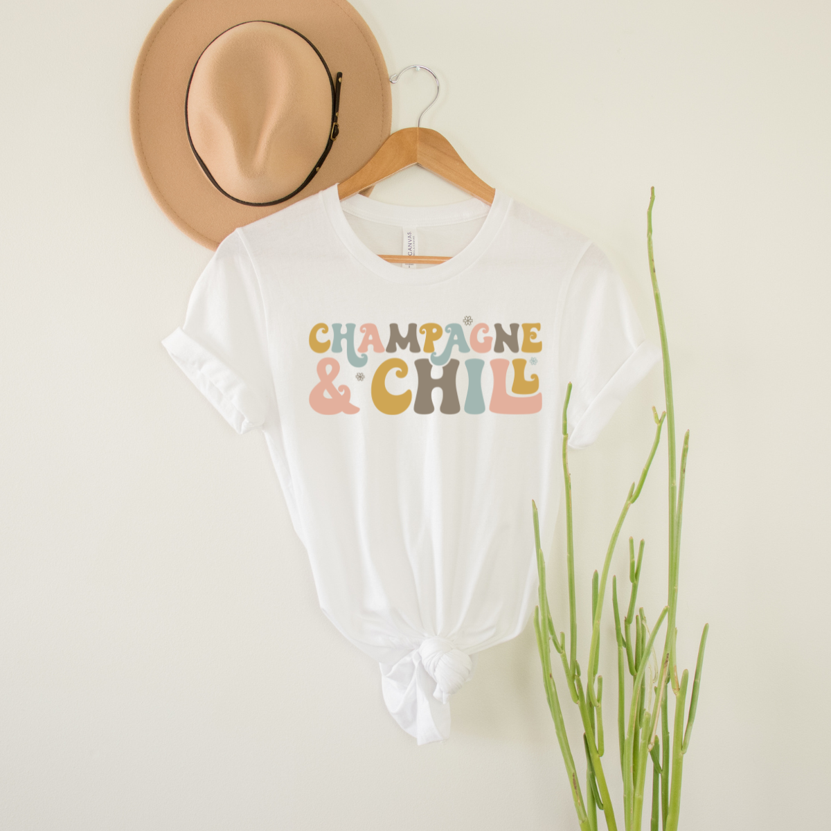Rustic Radiance - Wholesale Screen Printed T-Shirt - Women's - CHAMPAGNE & CHILL0