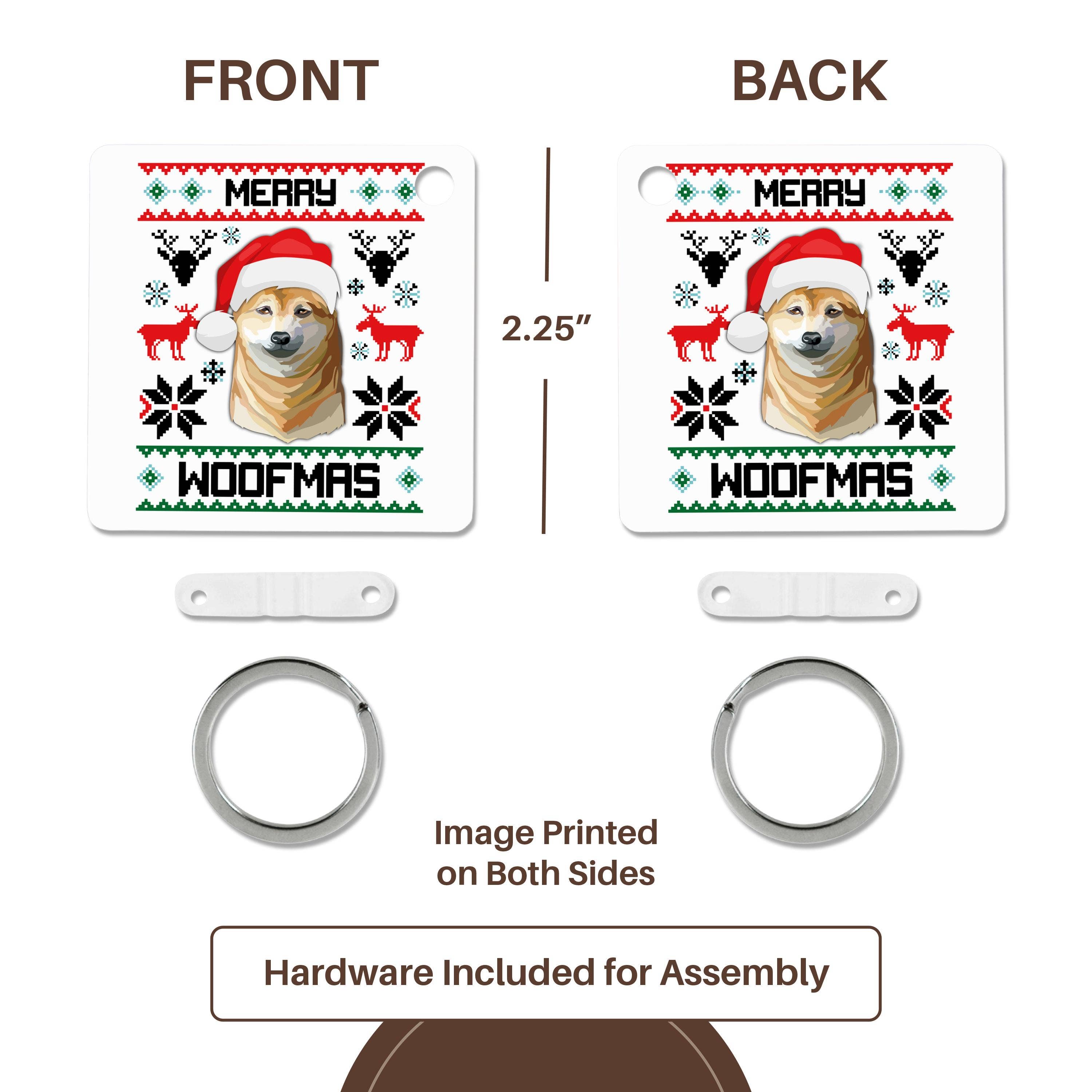 3dRose - Wholesale Keychain - Unisex - 3dRose, Merry Woofmas Shiba Inu Dog Christmas Gift , Key Chain4