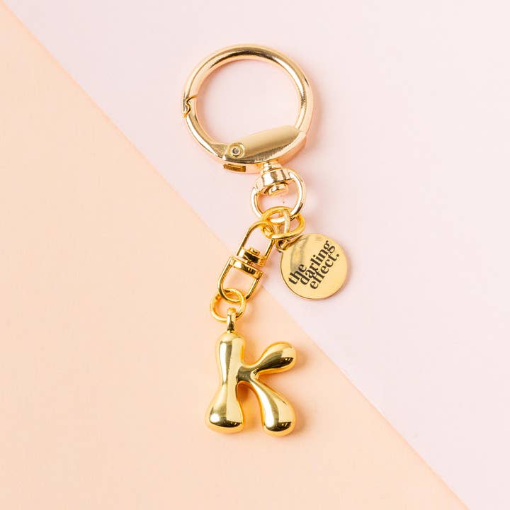 Bubble Letter Keychain Bag Charm-K for wholesale by The Darling Effect