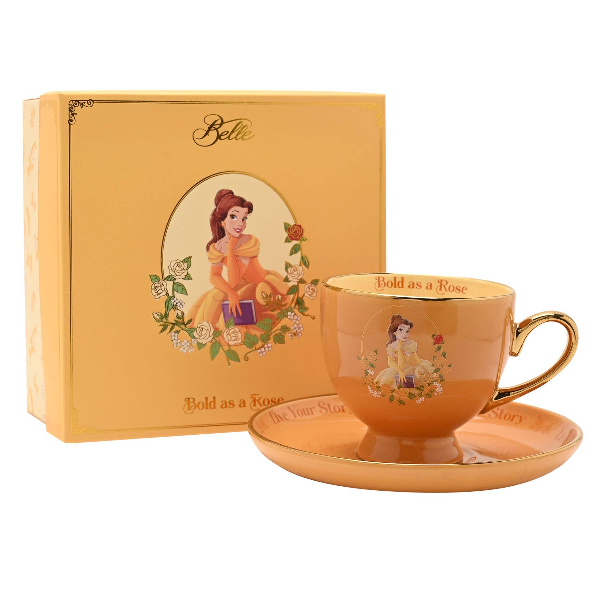 WIDDOP and Co. - Wholesale Drinking Glass/Cup - Disney Pastel Princess Tea Cup & Saucer - Belle6