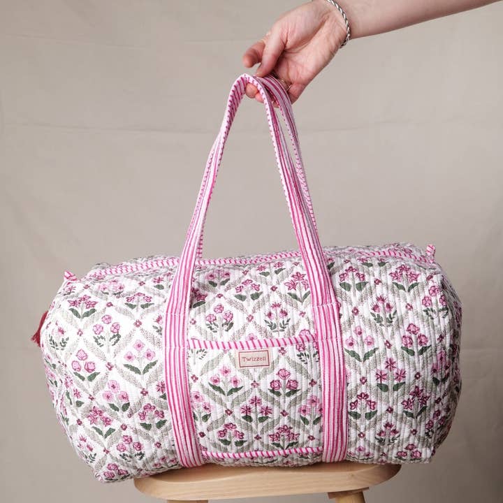 Bolso de Fin de Semana con Estampado Indio - Diamante Rosa para venta al por mayor de Twizzell