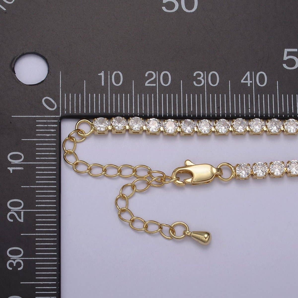 Aim Eternal - Wholesale Link & Chain Necklace - 24K Gold Filled Clear CZ Tennis 18 Inch Layering Chain Necklace in Gold & Silver | WA-680 WA-681 Clearance Pricing2