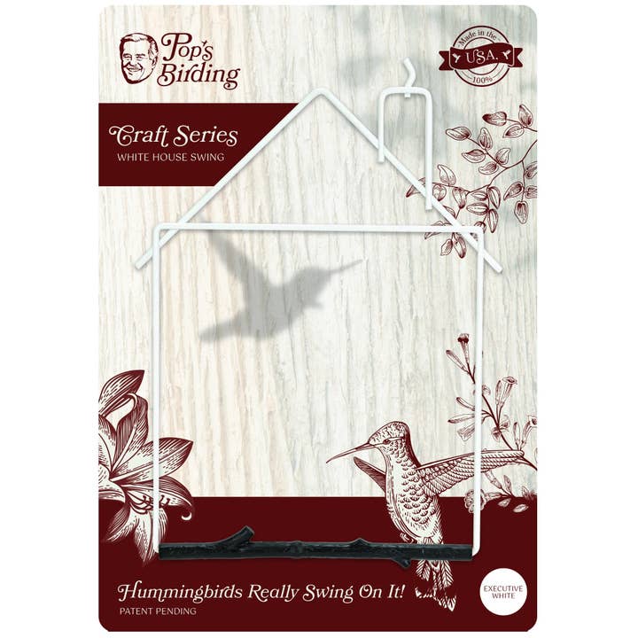 Hummingbird Swing, Craft White House for wholesale by Pop's Birding
