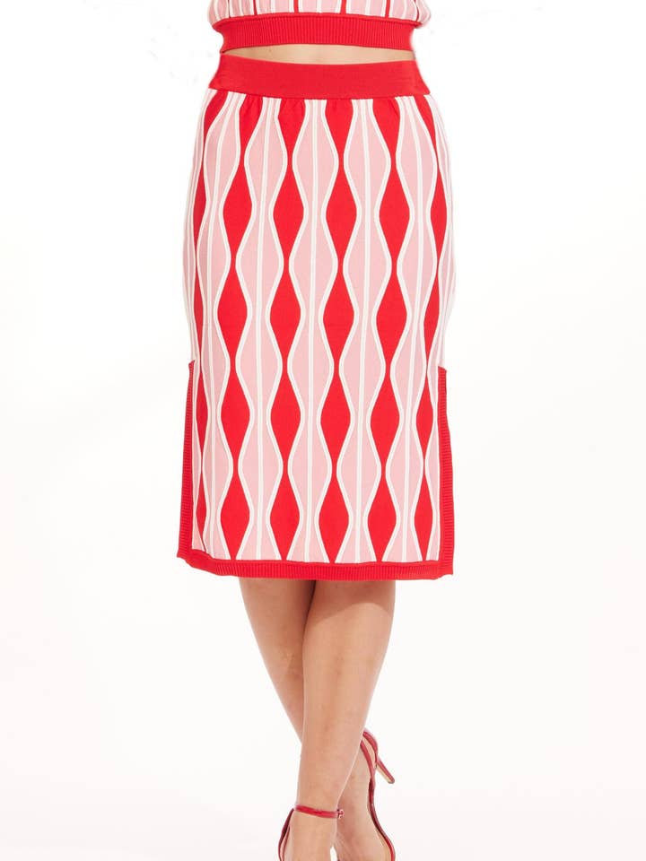 Falda Niska- Harlequin Pink para venta al por mayor de Eva Franco