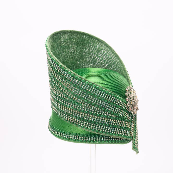 KaKyCo - Wholesale Cloche Hat - Women's - Nafertiti Headdress With Rhinestone And Brooch | AJ725Y21